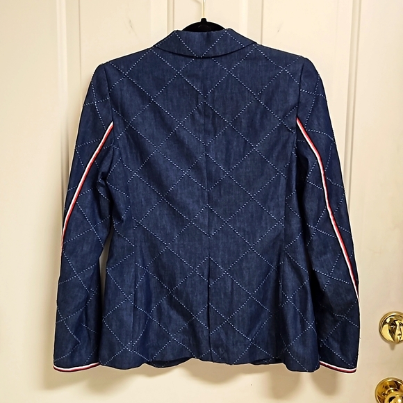 NWOT Classic Tommy Hilfiger Chambray Blazer Preppy Hamptons - Picture 5 of 6